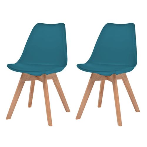 vidaXL Eetkamerstoelen 2 st kunststof turquoise244789
