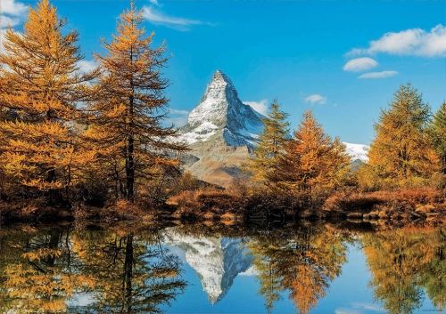 Puzzle adulte montagne du mont cervin - 1000 pieces - educa collection paysage des alpes en automne