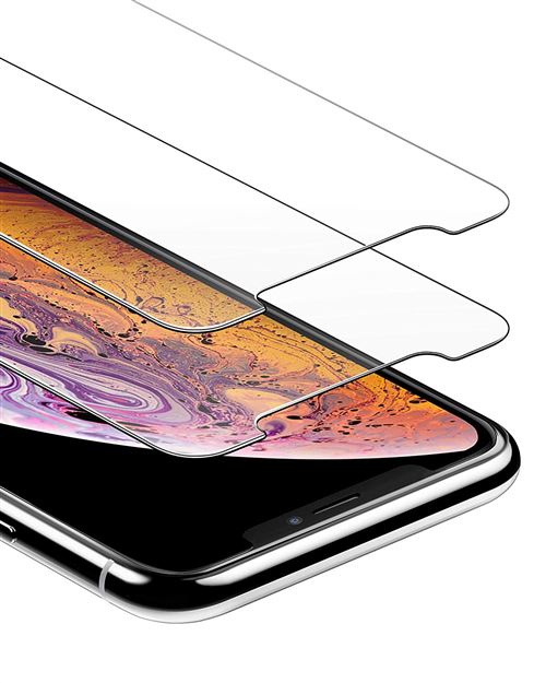 Anker [Pack 2 x] Film Protection d'écran iPhone X en Verre trempé KARAPAX GlassGuard - Film Protecteur d'écran avec Technologie DoubleDefense