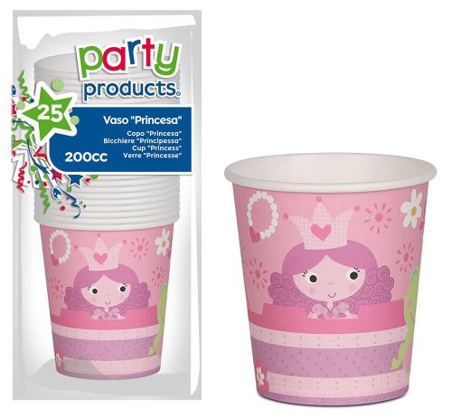 Pack 25 verres Princesses en carton 200 cc.