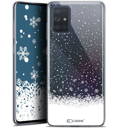 Coque Pour Samsung Galaxy A71 (A715) (6.7 ) Extra Fine Noël 2017 Flocons de Neige