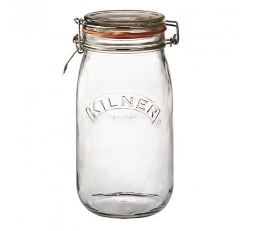 Kilner Bocal en verre pour conserves avec clip 1.5L - Verre150 cl - vue 1