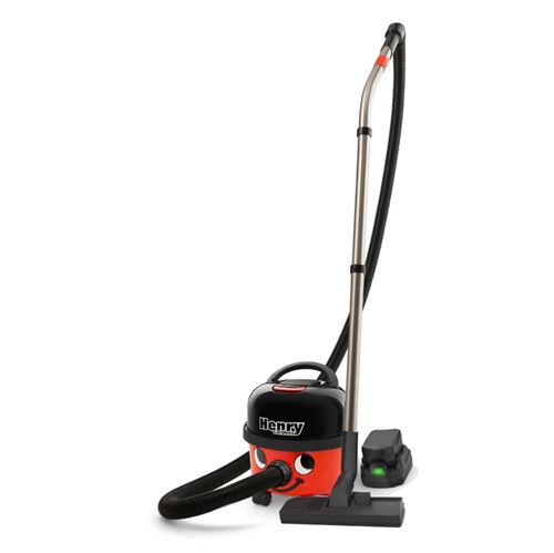 Numatic hvb160–12 Batterie de sol Aspirateur avec Sac Henry Cordless avec 2 batteries lithium-ion, 6 kg, 250 W, Classic Rouge