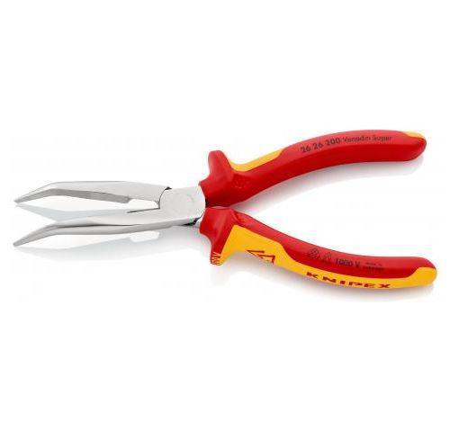 Knipex 26 26 200 VDE Bent Snipe Nose Side Cutting Pliers (Stork Be...