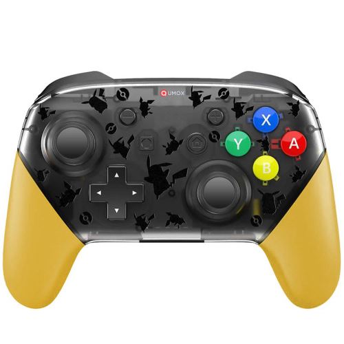 Qumox Gamepad Bluetooth Pro Wireless Controller Gamepad Pikachu compatibel voor Nintendo Switch NS Geel
