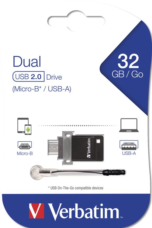 Verbatim Dual Drive - clé USB - 32 Go
