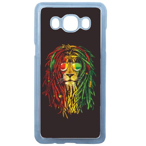 Coque Lion Rasta A Lunette Compatible Galaxy J7 2016 Transparent