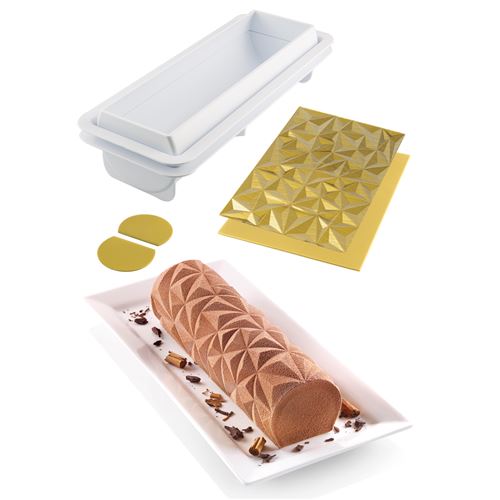 Kit moule à bûche diamant silikomart 25.074.63.0065