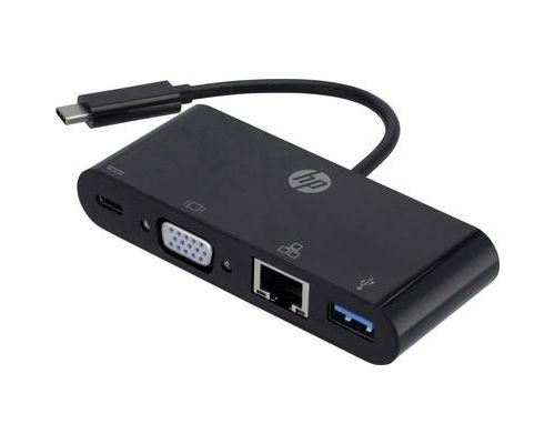 Adaptateur usb, vga, rj45 hp 38773 [1x usb 3.0 mâle type c - 1x vga femelle, usb 3.0 femelle type a, usb-c™ femelle, rj4