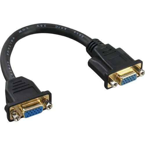 InLine Câble adaptateur 17302 G 15 broches VGA femelle vers femelle encastrable contacts plaqués or 0,2 m