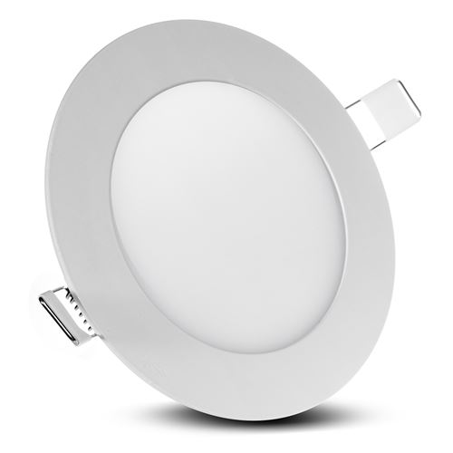 Led4u ld151w led plafonnier de panneau luminaire affleure mince 6w rond blanc chaud panneau encastré (47428) maclean