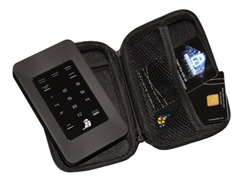 DIGITTRADE HS256 High Security - Solid state drive - gecodeerd - 500 GB - extern (draagbaar) - 2.5 - FireWire 800 / USB 2.0 - FIPS 140-2 Level 3, FIPS 197