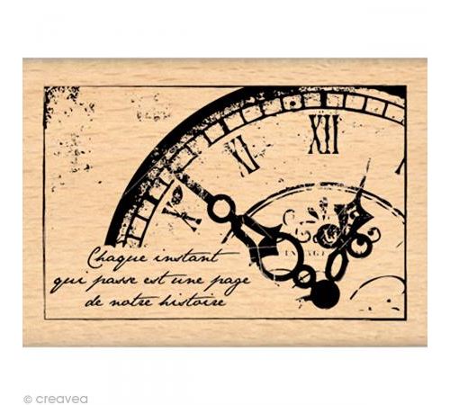 Tampon Un brin vintage - Vieille horloge 5 x 7 cm