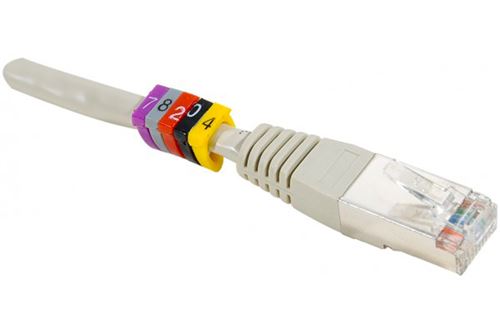 Dexlan bagues de marquage couleur 9 mm