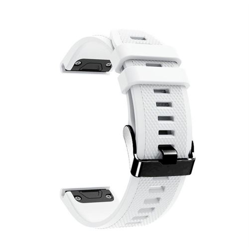 Bracelet de montre Compatible avec Garmin Fenix ​​5/5 Plus, Silicone - blanc