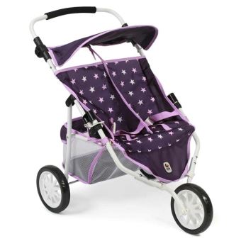 poussette double trois roues