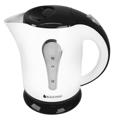 Bouilloire - Capacité 1L - Filtre anti-calcaire - Noir/Blanc - Blackpear BSF1020