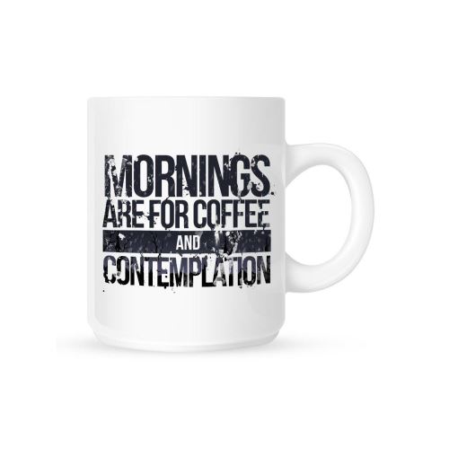 Grindstore - Tasse MORNINGS ARE FOR COFFEE AND CONTEMPLATION (Taille unique) (Blanc) - UTGR828
