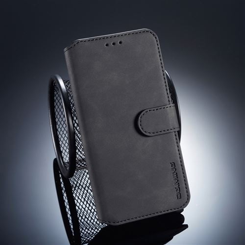 Etui en PU style rétro noir pour votre Xiaomi Redmi 6 (Dual Camera: 12MP+5MP)