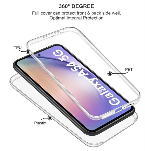 Coque et étui téléphone mobile Htdmobiles Coque silicone gel fine 360  integrale (avant et arriere) pour Samsung Galaxy S22 Ultra 5G + film ecran  - TRANSPARENT 