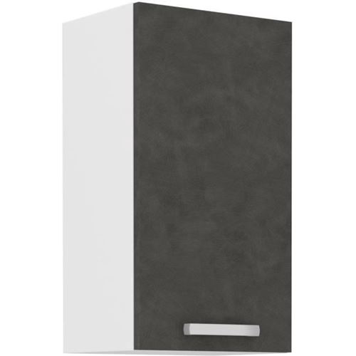 Generique Gris Meuble Haut 1 Porte Battante - Mat - L 40 X P 31,6 X 72 Cm - Lassen - Image 3