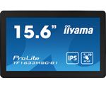 iiyama ProLite TF1633MSC-B1 - Écran LED - 15.6" - cadre ouvert - écran tactile - 1920 x 1080 Full HD (1080p) @ 60 Hz - IPS - 450 cd/m² - 1000:1 - 5 ms - HDMI, DisplayPort - haut-parleurs - noir, finition matte