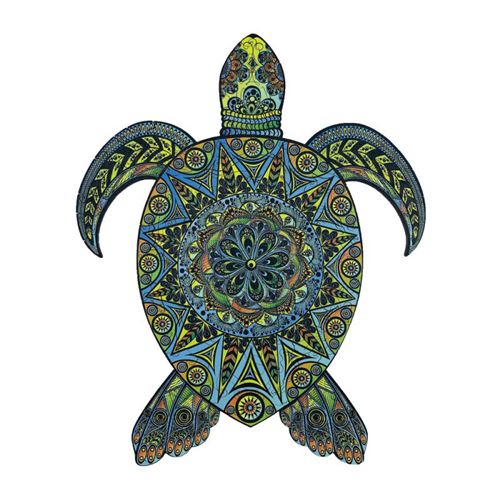 Puzzle En Bois - Tortue Tropicale - 140 Pièces