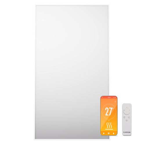 Klarstein Radiateur Infrarouge Smart Ip24 Chauffage Électrique Salle De Bain WiFi & App 480W Blanc