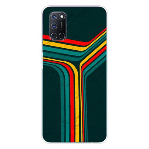 Coque en silicone imprimée compatible Oppo A52 A72 Retro lines