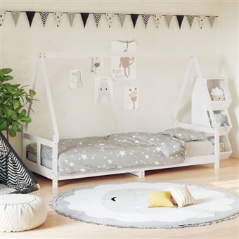 Drap bébé vidaXL Cadre de lit pour enfant noir 80x160 cm bois de