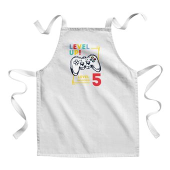 Fabulous Tablier Enfant Cuisine Level Up! Unlocked 5 - Qualité Premium 100% Coton - 1
