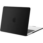 Coque pour MacBook Pro 14 Pouces 2025 2024 2023 2021 M5 M4 M3 M2 M1 Pro/Max, Protection Rigide Translucide Noir Mat