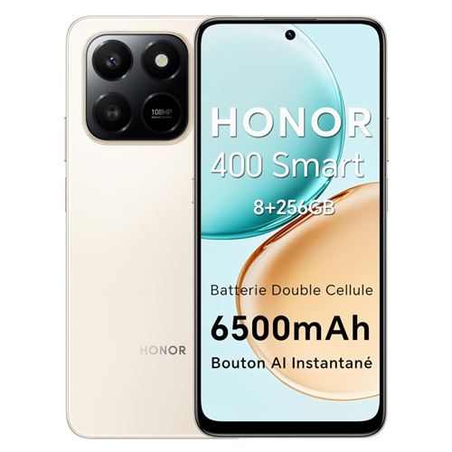 Smartphone Honor 400 smart dore 6.77 pouces RAM 8 Go stockage 256 Go