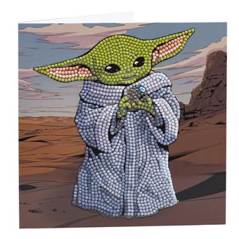 OZ INTERNATIONAL Carte à diamanter - Grogu de Mandalorian STAR WARS 18x18cm - Crystal Art