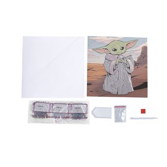 OZ INTERNATIONAL Carte à diamanter - Grogu de Mandalorian STAR WARS 18x18cm - Crystal Art
