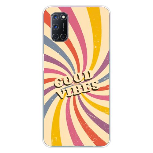 Coque en silicone imprimée compatible Oppo A52 A72 Good vibes