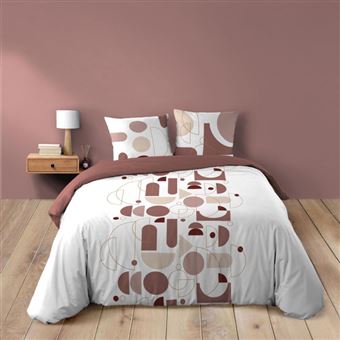 Parure de Lit 3 Pièces "Chilipop" 240x220cm Rose - 1