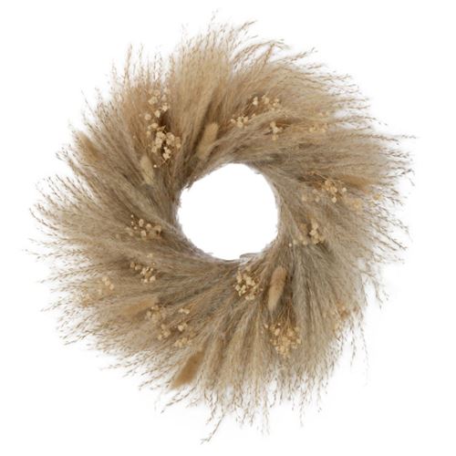 GENERIQUE - Couronne de Fleurs Séchées - Décoration Murale - 50cm - Image 2