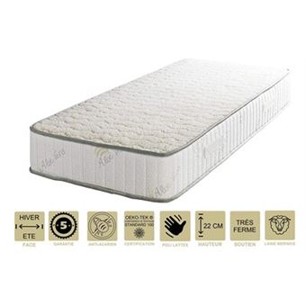 Le matelas orthopedique en mousse - roulé - 140 x 190 cm épaisseur 18 cm confort ferme