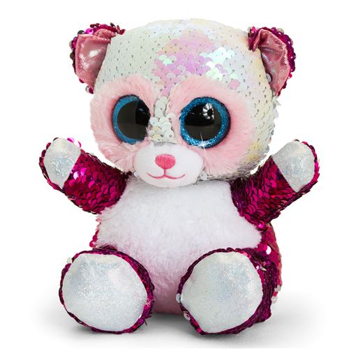Kontiki Petite Peluche Panda Glitter Motsu Keel Toys - Multicolore - En polyester - Hauteur 16 cm - Largeur 13 cm - Profondeur 13 cm - A partir de 36 mois