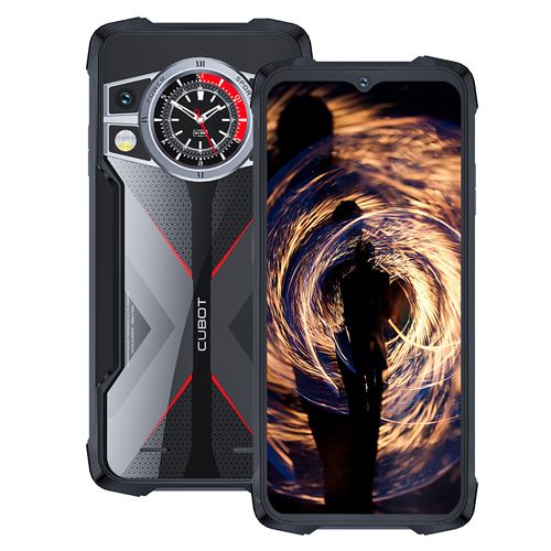 CUBOT Kingkong 9 Smartphone Noir : 6.58 écran 12Go 256Go 10600mAh double sim 4G Android 13 NFC-390g