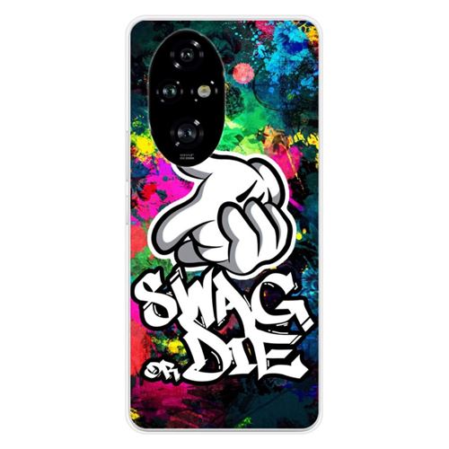Coque en silicone imprimée compatible Huawei Honor 200 Pro 5G Swag or die