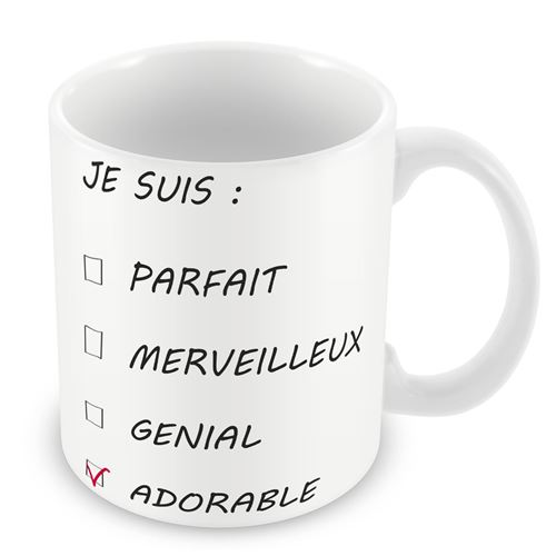Fabulous Mug céramique Je suis Adorable Cases à Cocher Homme - Tasse et ...