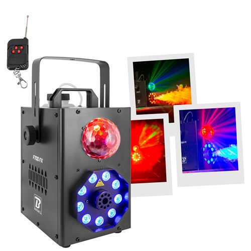 Pack halloween soirée de terreur jeux de lumière led + machine à