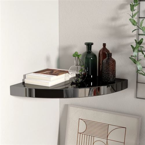 VIDAXL - Étagère d'angle flottante - 35x35x3,8 cm - Noir - Image 3