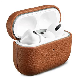 Accezz Coque en cuir véritable pour   Airpods Pro - Cognac - 1