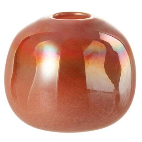 Non Communiqué Rouge Vase Design Boule Verre 13Cm