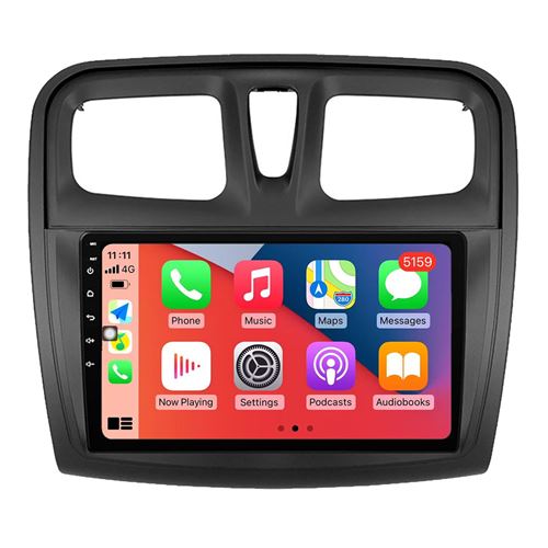 Autoradio Multimédia RoverOne Android CarPlay Android Auto GPS pour Renault Logan Sandero 2 2014-2019