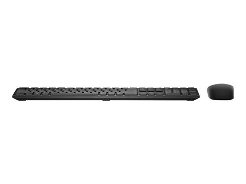 Dell Pro KM5221W - Ensemble clavier et souris - sans fil - 2.4 GHz - QWERTY - International US - noir - pour Latitude 5320, 5520