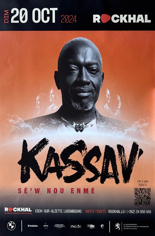 Affiche - Kassav - Sé'w Nou Enmé - Concert Luxembourg 2024 - 60x86cm
